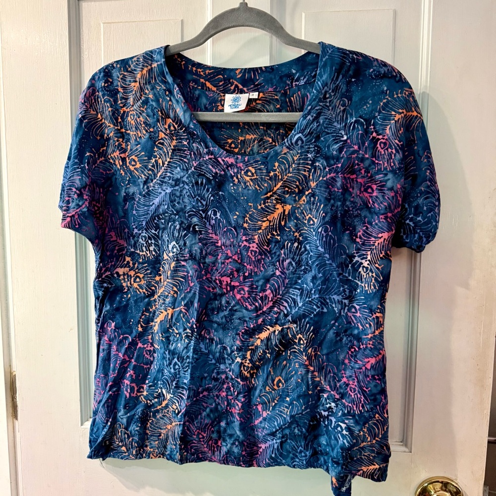 Mexicali Blues Batik Women's Blouse - Size S, EUC!